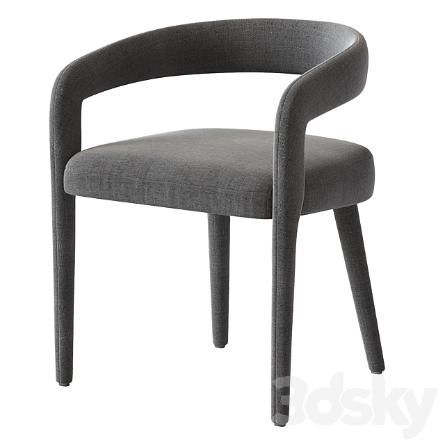 LISETTE WHITE DINING CHAIR 3DSMax File - thumbnail 5