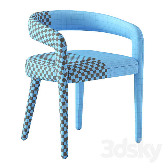 LISETTE WHITE DINING CHAIR 3DSMax File - thumbnail 6