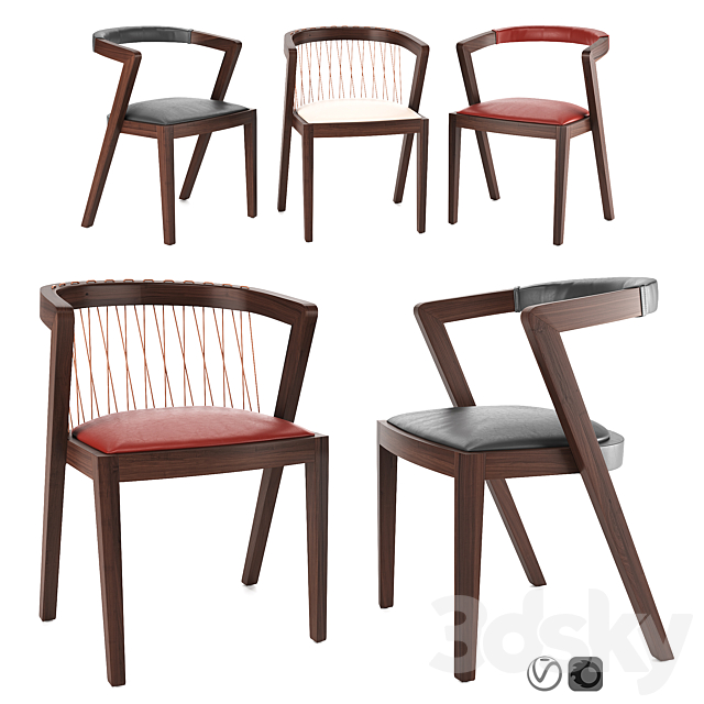 Livoni string chair 3ds Max - thumbnail 1