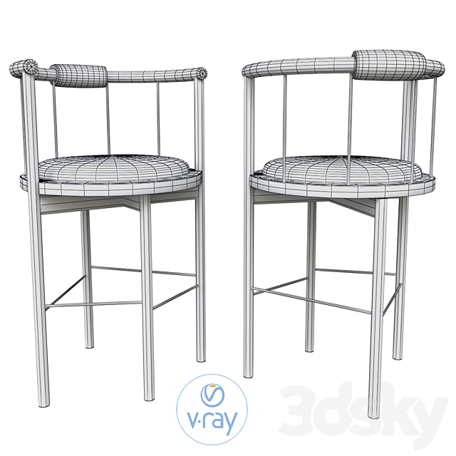 Lloyd bar stool 3DSMax File - thumbnail 3