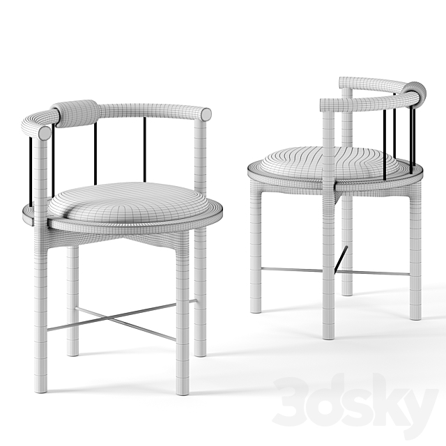 Lloyd Chair with Cushion by Crump and Kwash 3ds Max - thumbnail 2