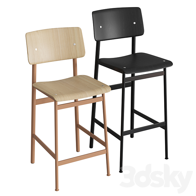 Loft bar stool 3DSMax File - thumbnail 1