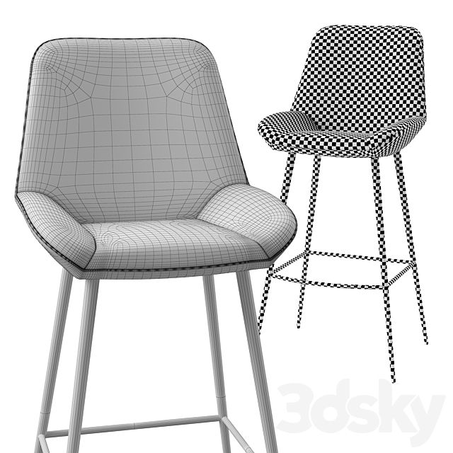 Loft Designe. Bar Stool Model 4034 3DSMax File - thumbnail 3