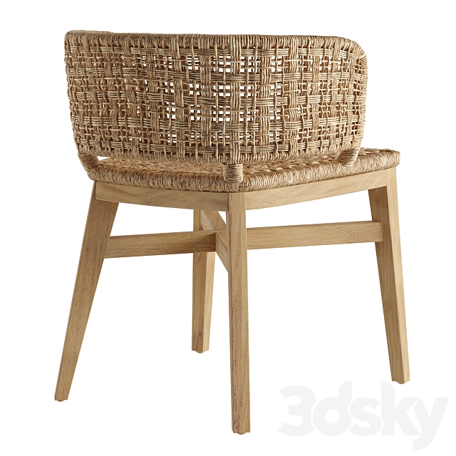 LoftDesigne 40614 Rattan Dining Chair 3ds Max - thumbnail 2