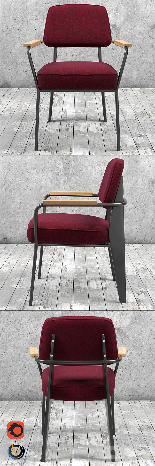 LoftDesigne Chairs 3604_3603 3DSMax File - thumbnail 2