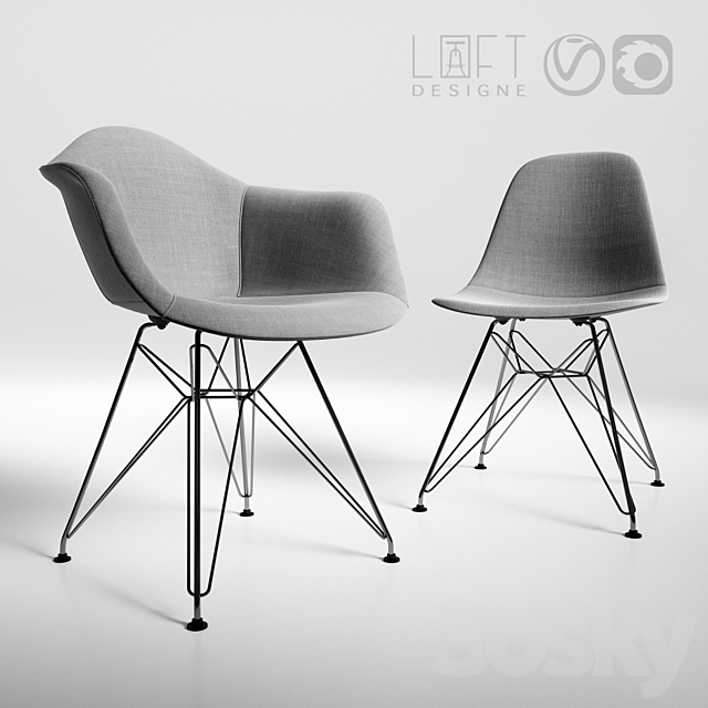 Loftdesigne chairs model 3565. 3566 3DSMax File - thumbnail 1