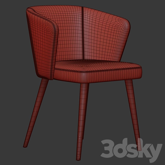 Lot dining chair 3DS Max Model - thumbnail 5