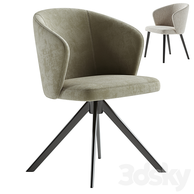 LOT swivel chair & LOT armchair 3ds Max - thumbnail 1