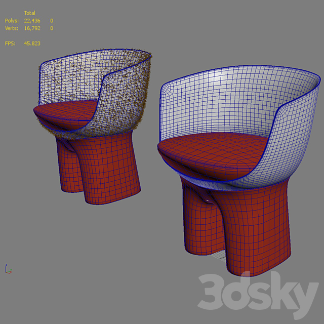 Louis Vuitton – Dolls Chair 3DSMax File - thumbnail 6