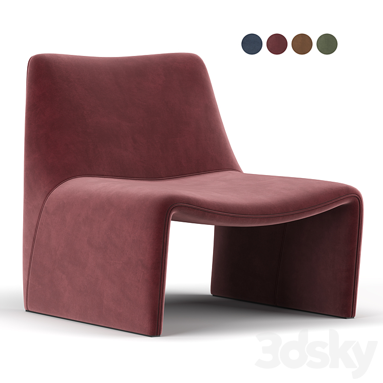 Lovett chair 3DS Max Model - thumbnail 1