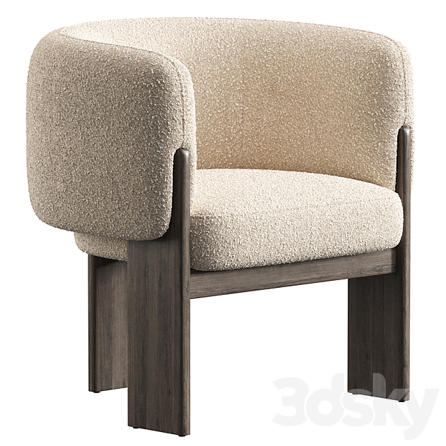 Lucca Dining Chair 3ds Max - thumbnail 1