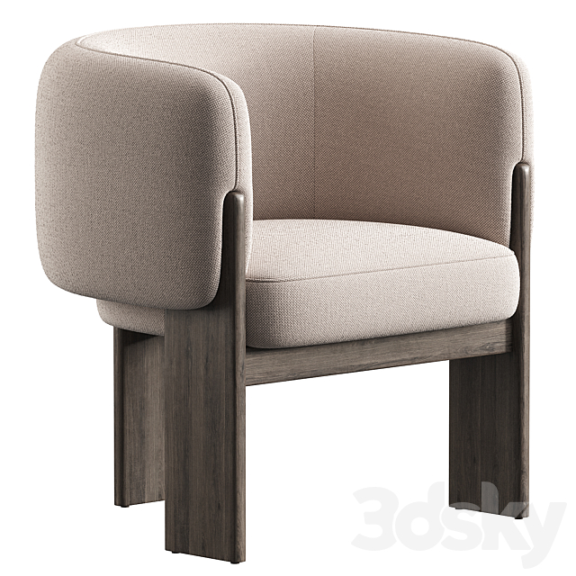 Lucca Dining Chair 3ds Max - thumbnail 2