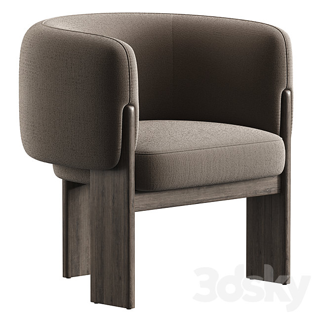 Lucca Dining Chair 3ds Max - thumbnail 3