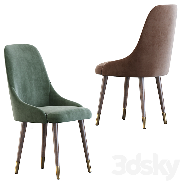 Luxdeco Torre Adima side chair 3DSMax File - thumbnail 2