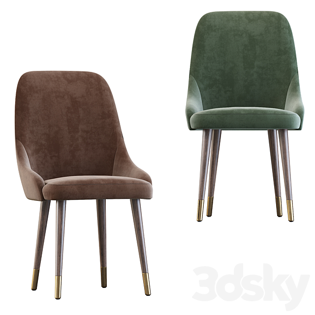 Luxdeco Torre Adima side chair 3DSMax File - thumbnail 4