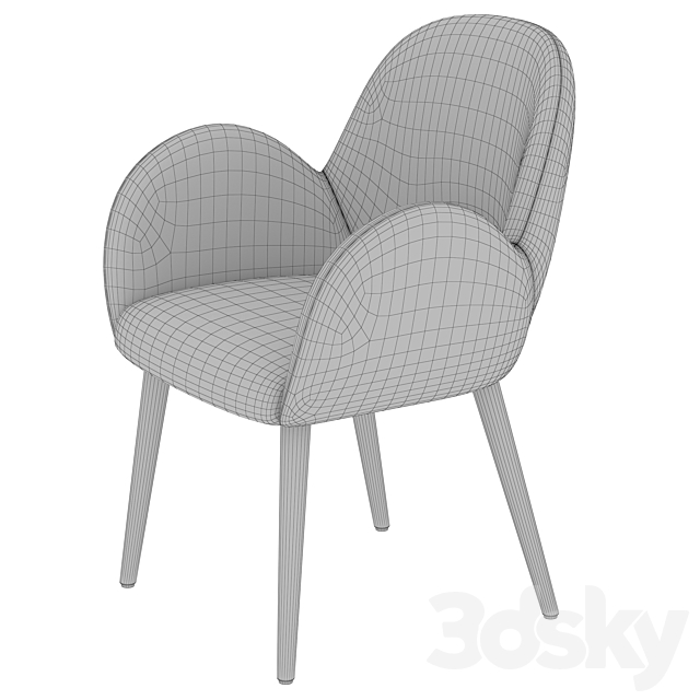 Luxdeco Torre Bliss armchair 3DSMax File - thumbnail 2