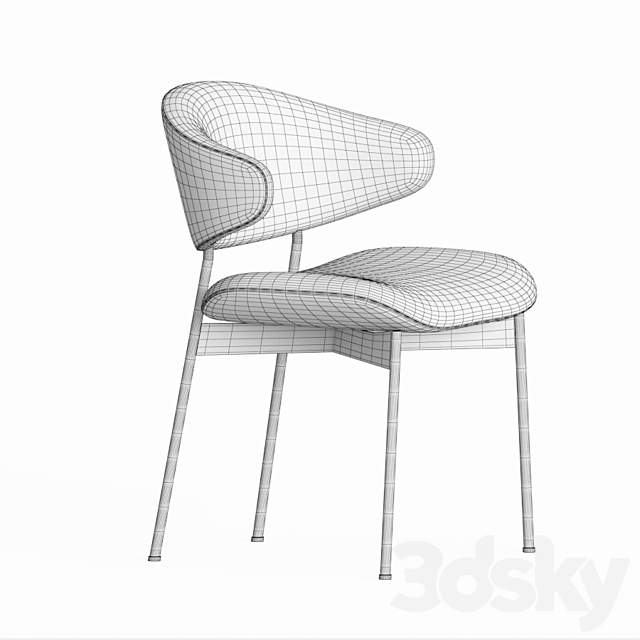 Luz Dining Chair More Moebel 3DSMax File - thumbnail 5