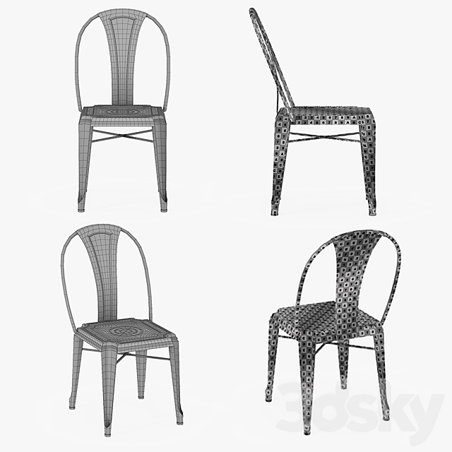 Lyle Side Chair 3DS Max Model - thumbnail 3