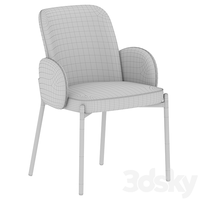 M- City Nikki chair 3DS Max Model - thumbnail 4