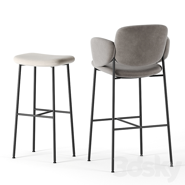 Macka bar stool by Arrmet 3DSMax File - thumbnail 2