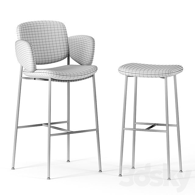 Macka bar stool by Arrmet 3DSMax File - thumbnail 3