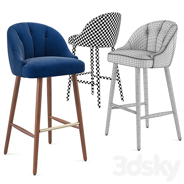 Made. Bar stool Margot 3DSMax File - thumbnail 2