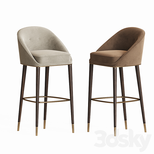 Malay Bar Stool Brabbu 3DS Max Model - thumbnail 2