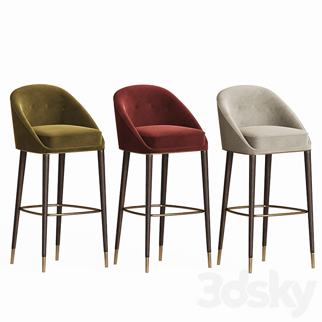 Malay Bar Stool Brabbu 3DS Max Model - thumbnail 3