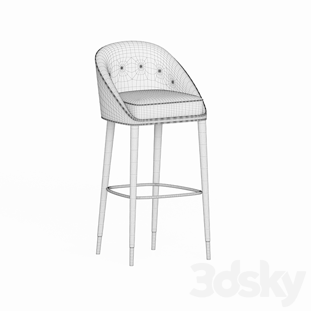 Malay Bar Stool Brabbu 3DS Max Model - thumbnail 4