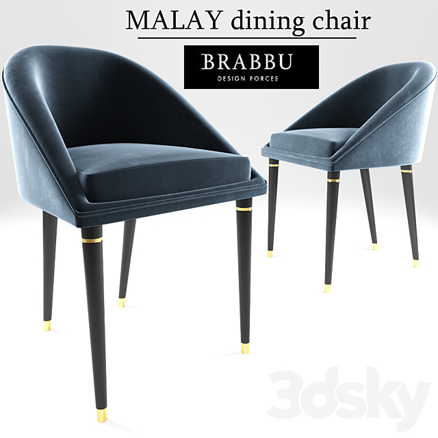 Malay dining chair 3DSMax File - thumbnail 1