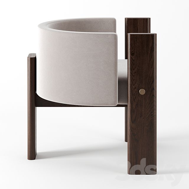 Malta dining chair by Egg Designs 3DSMax File - thumbnail 2