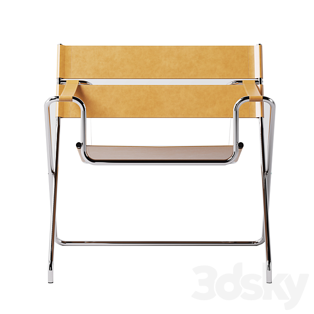 Marcel Breuer D4 Folding Chair 3DS Max Model - thumbnail 2