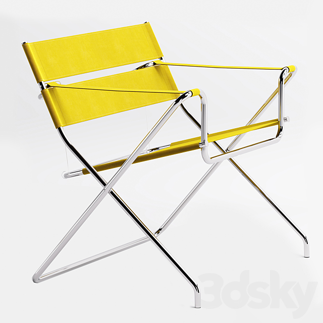 Marcel Breuer D4 Folding Chair 3DS Max Model - thumbnail 3