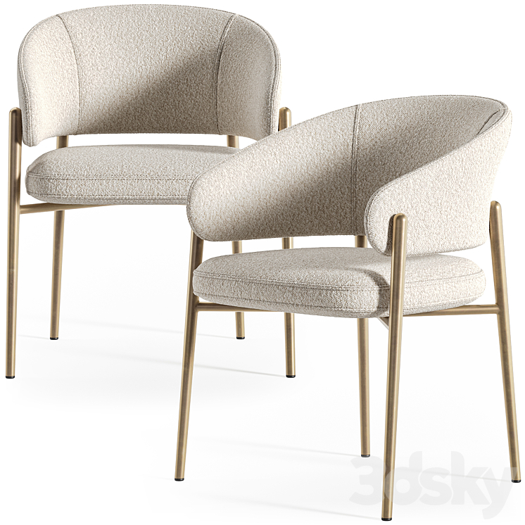 Marelli Linda chair 3DS Max Model - thumbnail 2