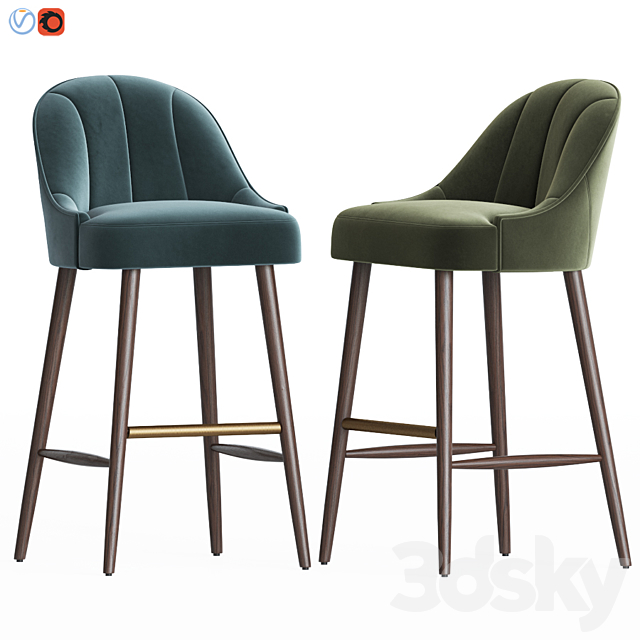 Margot bar stool 3DSMax File - thumbnail 1