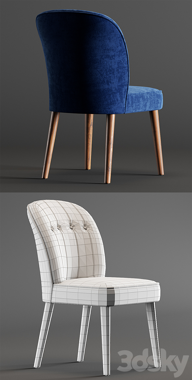 Margot Dining Chairs 3DS Max Model - thumbnail 3