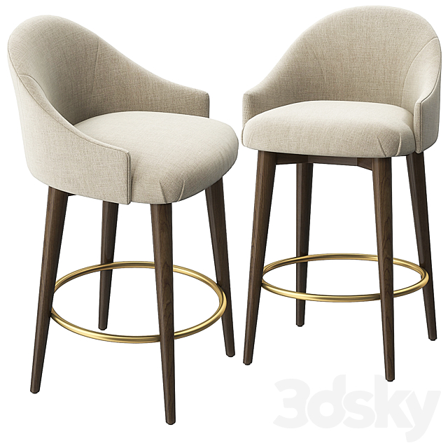 Marilyn barstool 3DS Max Model - thumbnail 2