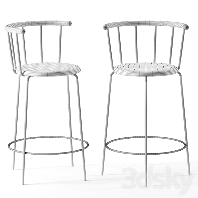 Marion Barstool by Eberhart Furniture 3DSMax File - thumbnail 2