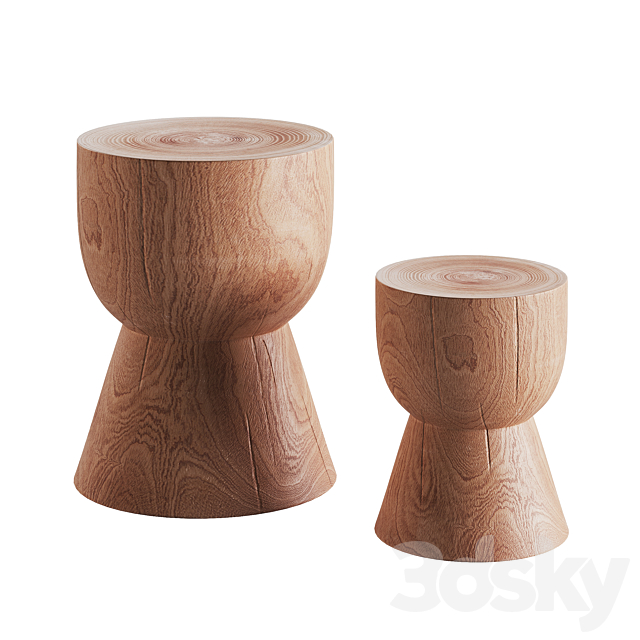 Mark Tuckey eggcup wooden stool 3DSMax File - thumbnail 1