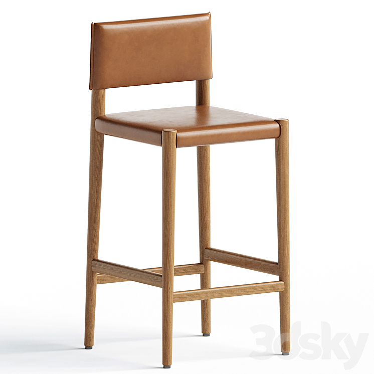 Marseille Counter and Bar Stool 3DS Max Model - thumbnail 3