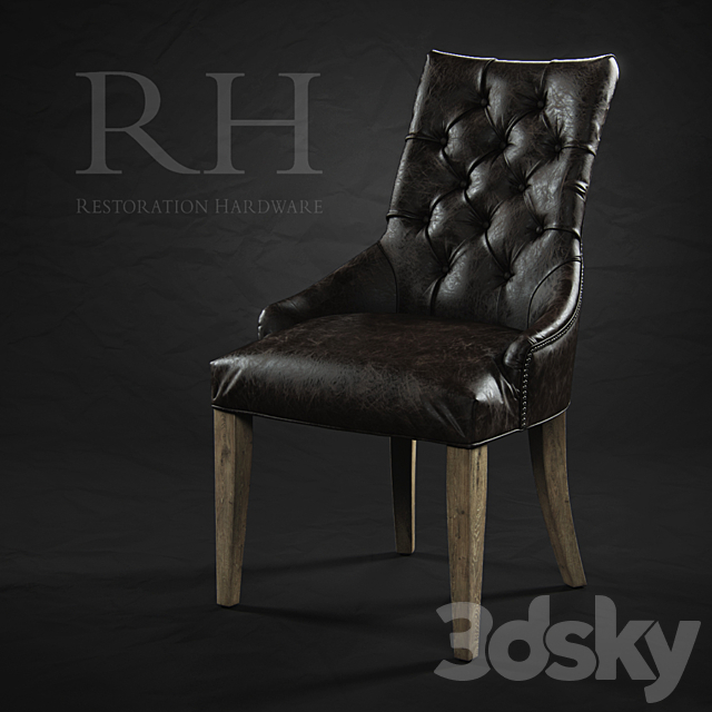 Martine leather armchair 3DSMax File - thumbnail 1