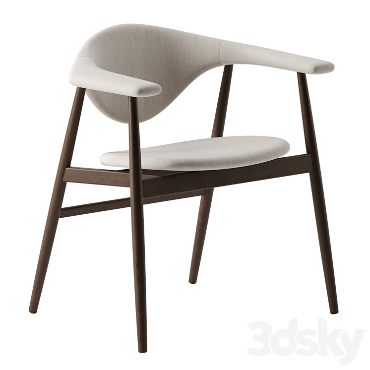 Masculo Dining Chair by Gubi 3DS Max Model - thumbnail 1