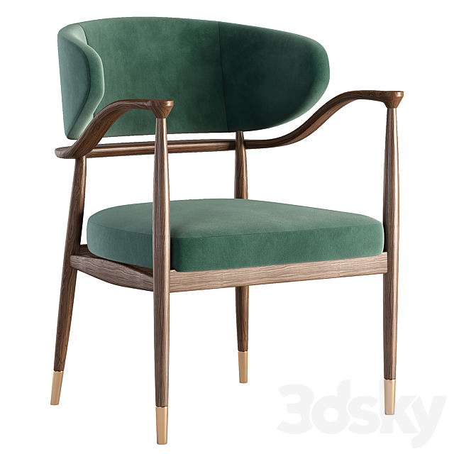 Mason dining chair 3DS Max Model - thumbnail 3