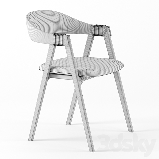 Mathilda chair by moroso 3DS Max Model - thumbnail 3