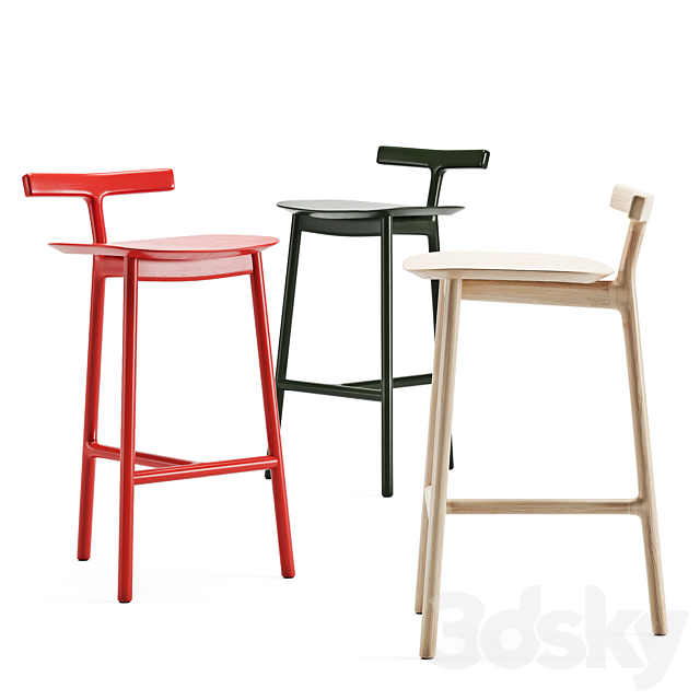 Mattiazzi radice stools 3DS Max Model - thumbnail 2