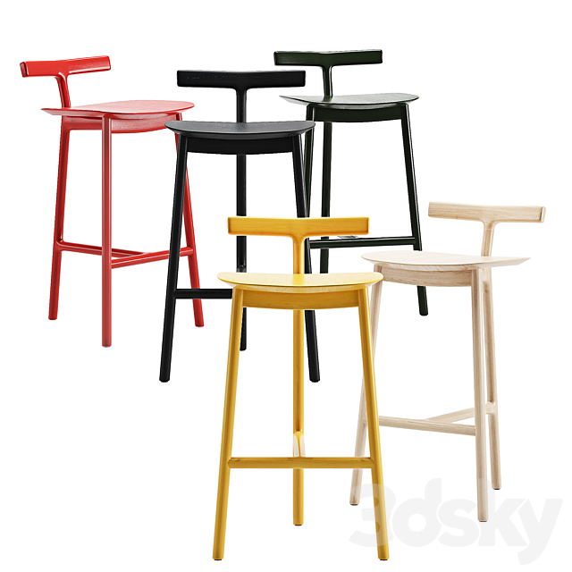 Mattiazzi radice stools 3DS Max Model - thumbnail 3