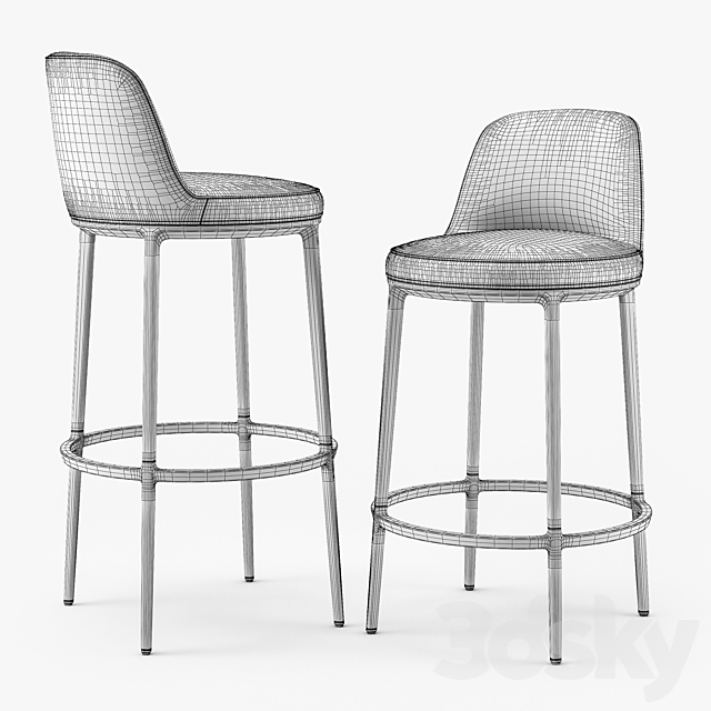 Maxalto Caratos stool 3DSMax File - thumbnail 3