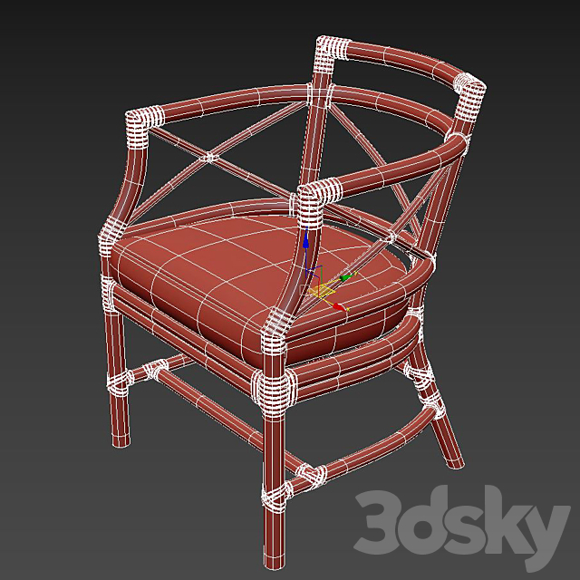 Mcguire gondola chair 3DS Max Model - thumbnail 3