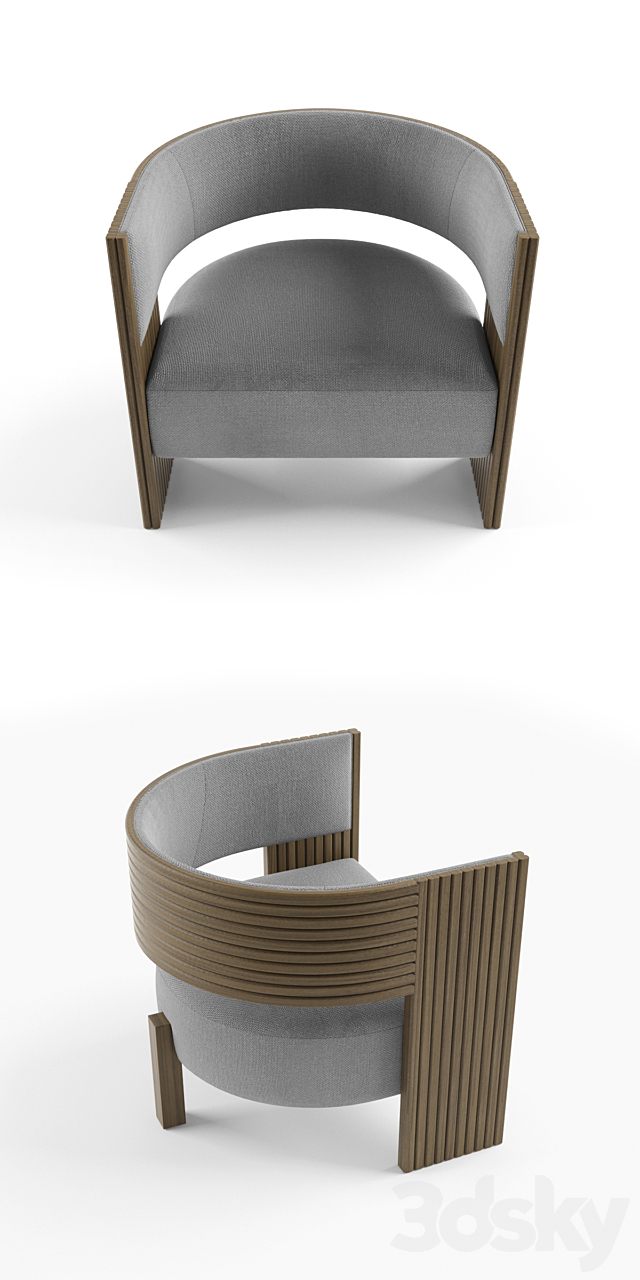 Mcguire Kanan Lounge Chair 3DS Max Model - thumbnail 2