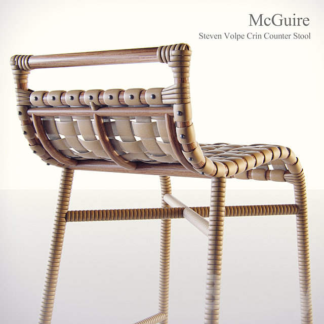 mcguire STEVEN VOLPE CRIN COUNTER STOOL 3DS Max Model - thumbnail 2